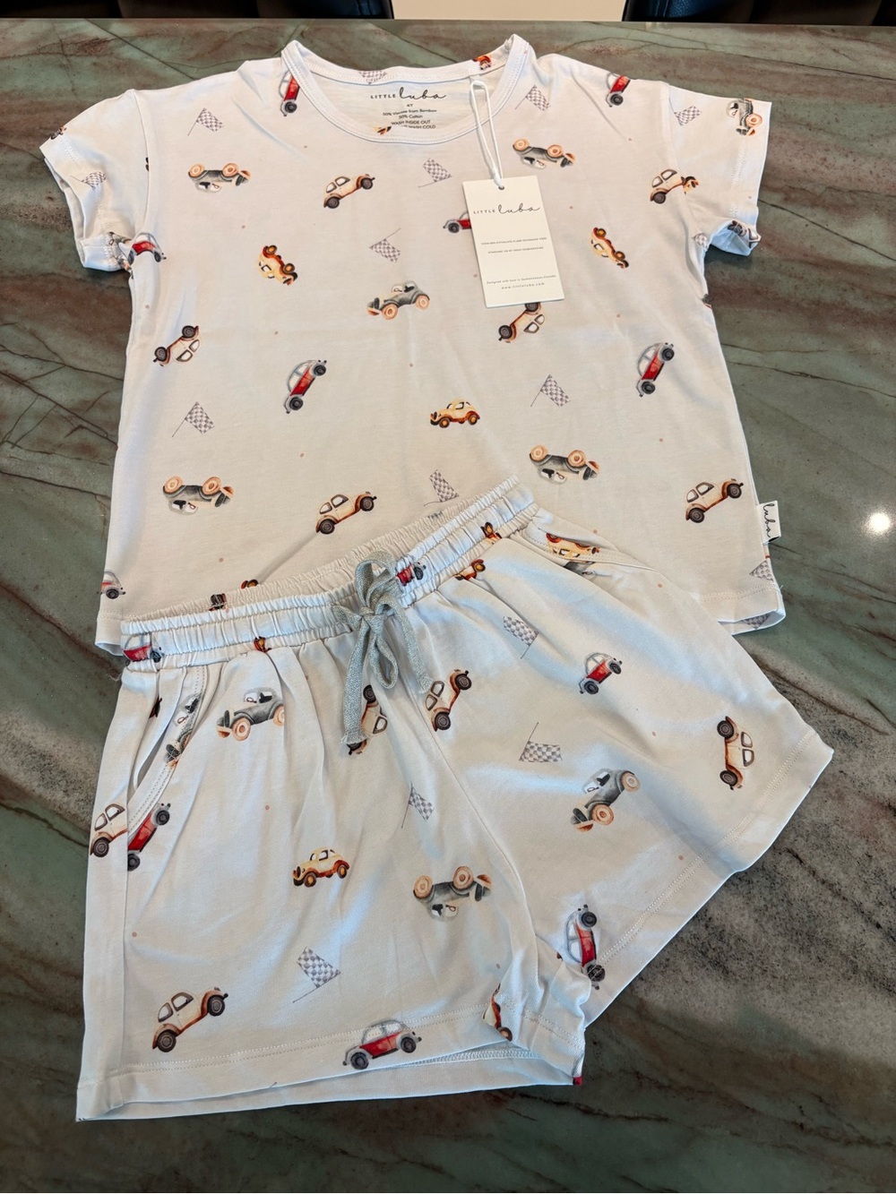 Little Luba bamboo car print set
